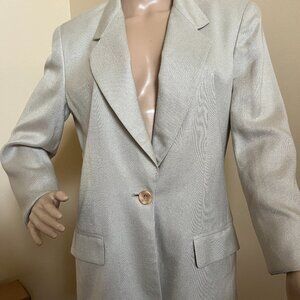 Liz Claiborne Light Taupe Linen-Look Blazer